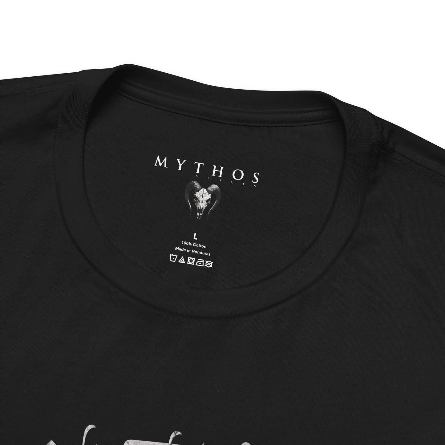 MYTHOS VOICES YUGITOY VARSITY TEE - BLACK