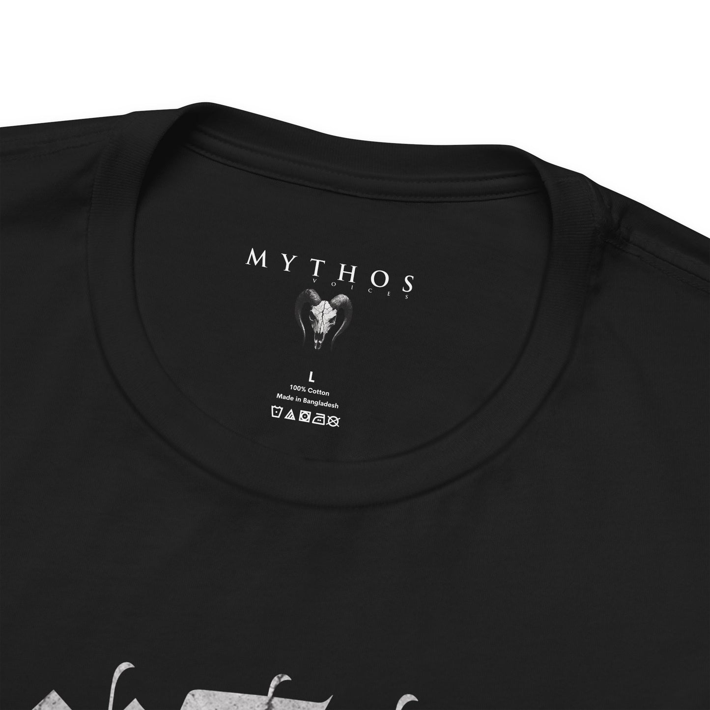 MYTHOS VOICES YUGITOY VARSITY TEE - BLACK