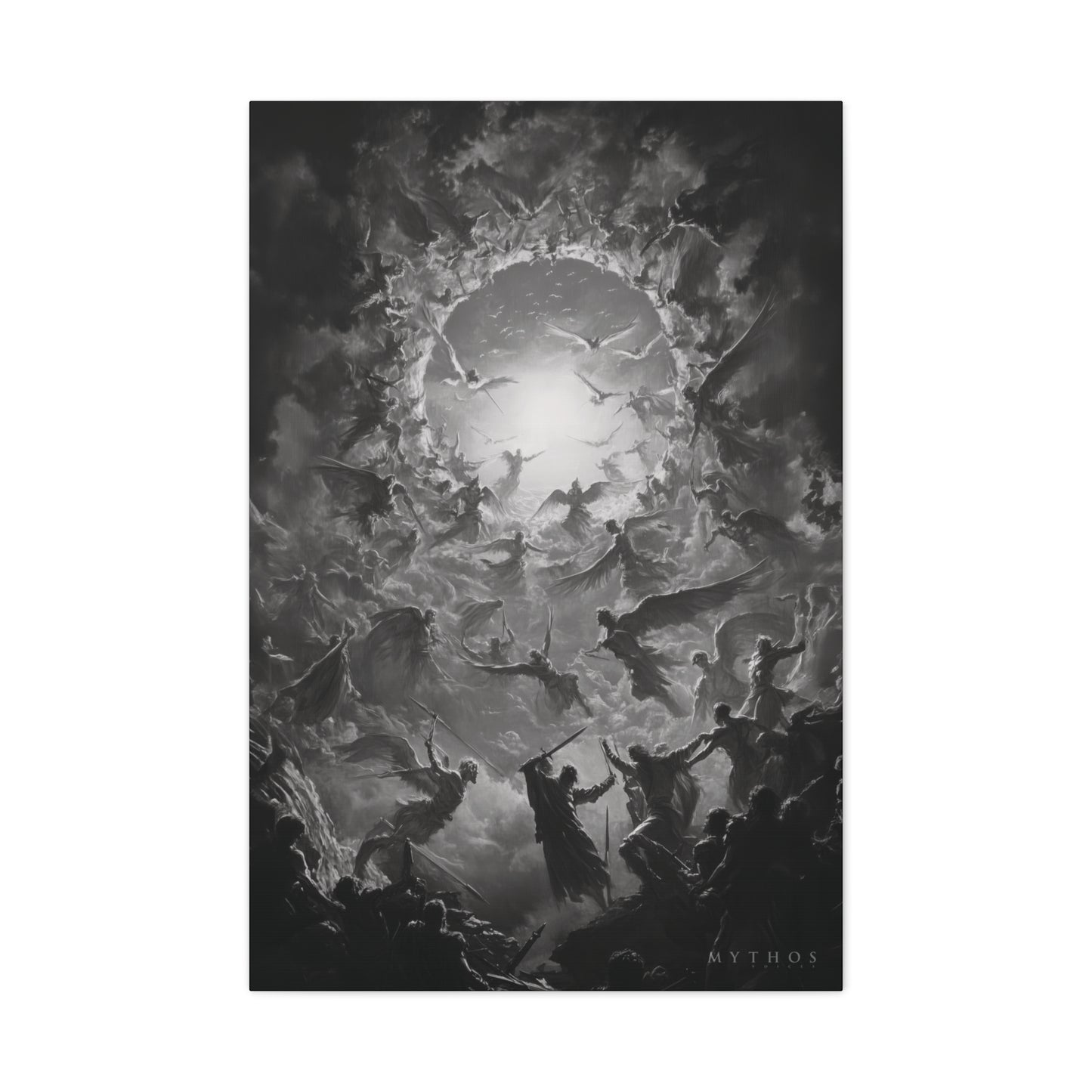 Battle of Archangels and Demons - Mythos Voices Canvas