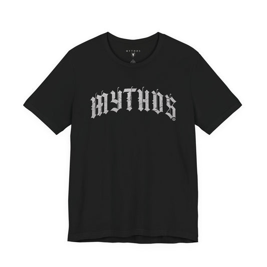 MYTHOS VOICES YUGITOY VARSITY TEE - BLACK